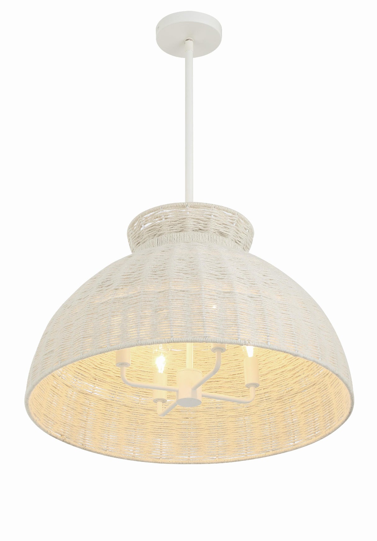 Crystorama Reese 4 Light Matte White Pendant
