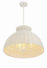 Crystorama Reese 4 Light Matte White Pendant