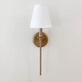 Crystorama Riverdale 1 Light Aged Brass Sconce