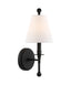 Crystorama Riverdale 1 Light Black Forged Sconce