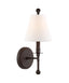 Crystorama Riverdale 1 Light Dark Bronze Sconce