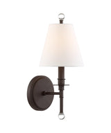 Crystorama Riverdale 1 Light Dark Bronze Sconce