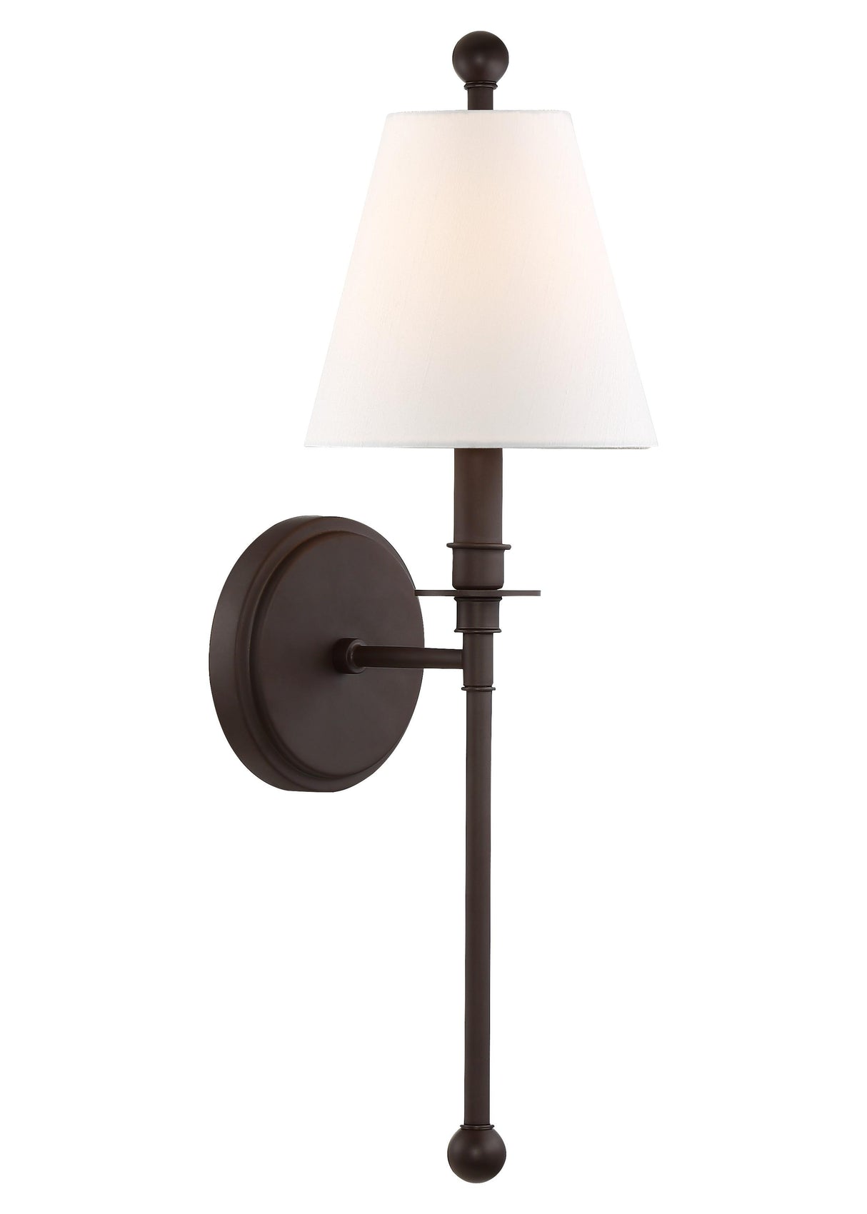 Crystorama Riverdale 1 Light Dark Bronze Sconce