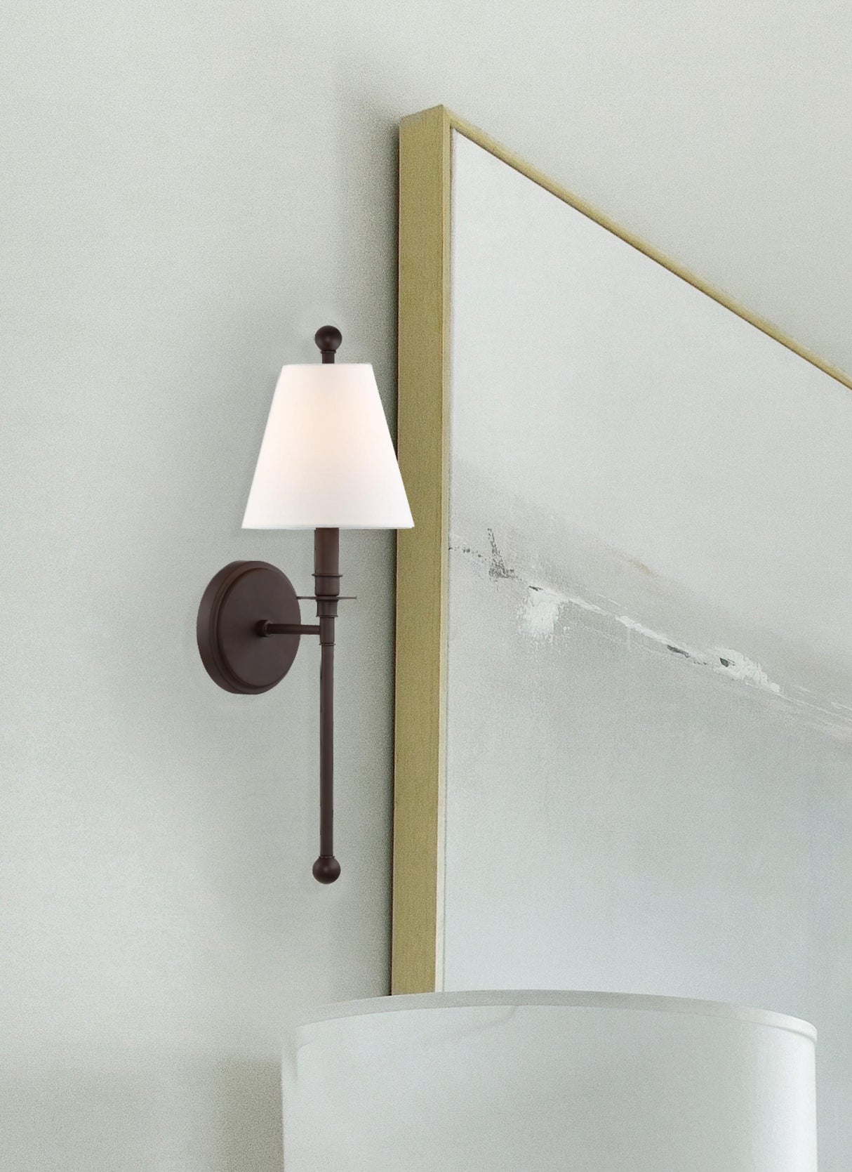 Crystorama Riverdale 1 Light Dark Bronze Sconce