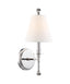 Crystorama Riverdale 1 Light Polished Nickel Sconce
