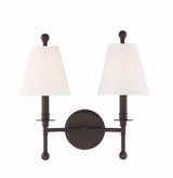 Crystorama Riverdale 2 Light Dark Bronze Sconce