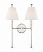 Crystorama Riverdale 2 Light Polished Nickel Sconce