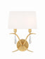 Crystorama Rollins 2 Light Antique Gold Sconce