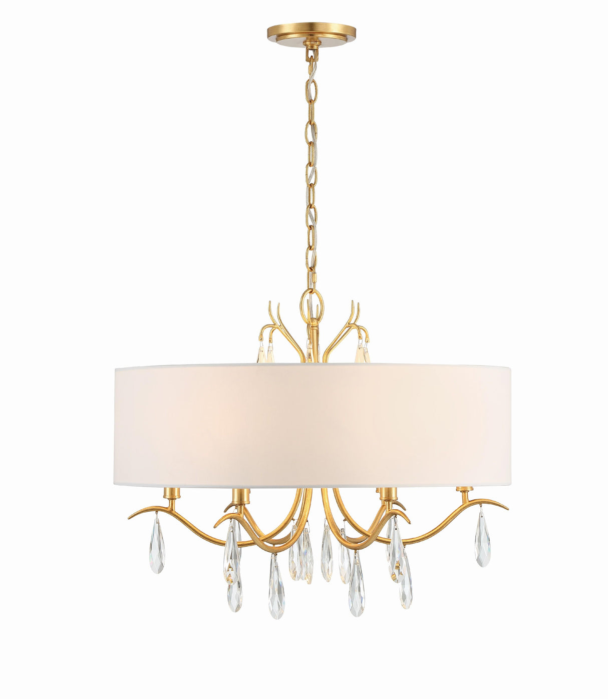 Crystorama Rollins 6 Light Antique Gold Chandelier