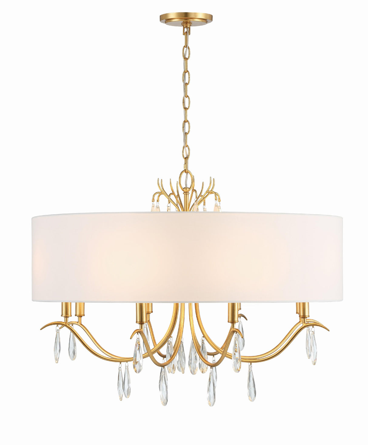 Crystorama Rollins 8 Light Antique Gold Chandelier