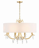 Crystorama Rollins 8 Light Antique Gold Chandelier