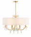 Crystorama Rollins 8 Light Antique Gold Chandelier