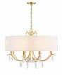 Crystorama Rollins 8 Light Antique Gold Chandelier