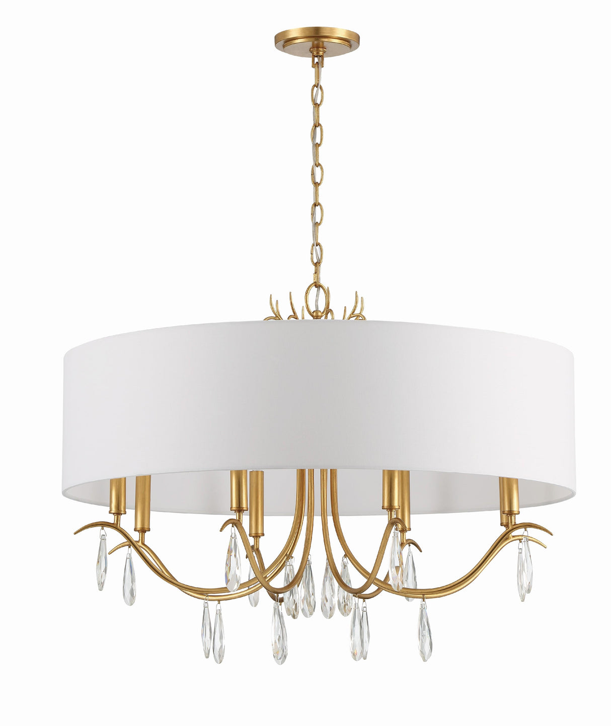 Crystorama Rollins 8 Light Antique Gold Chandelier