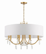 Crystorama Rollins 8 Light Antique Gold Chandelier