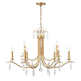 Crystorama Rollins 9 Light Antique Gold Chandelier