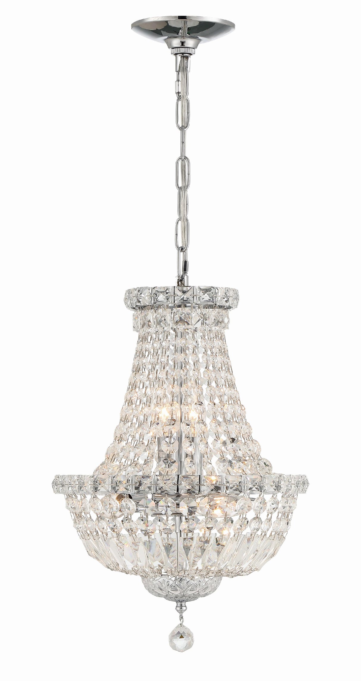Crystorama Roslyn 5 Light Polished Chrome Mini Chandelier