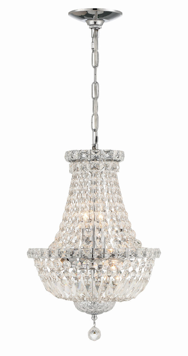 Crystorama Roslyn 5 Light Polished Chrome Mini Chandelier