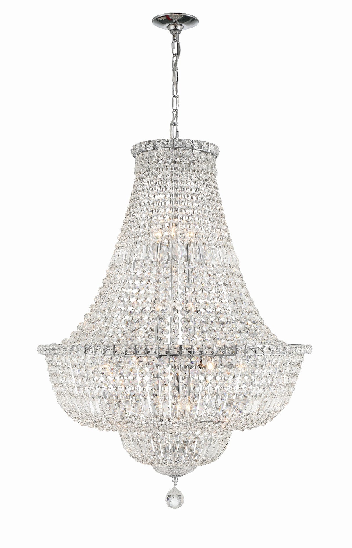 Crystorama Roslyn 15 Light Polished Chrome Chandelier