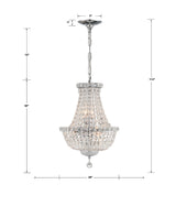 Crystorama Roslyn 15 Light Polished Chrome Chandelier