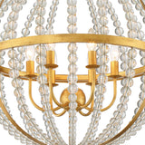 Crystorama Roxy 6 Light Antique Gold Chandelier