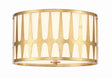 Crystorama Royston 3 Light Antique Gold Flush Mount