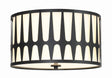 Crystorama Royston 3 Light Black Flush Mount