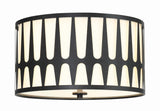 Crystorama Royston 3 Light Black Flush Mount