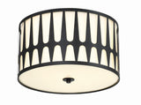 Crystorama Royston 3 Light Black Flush Mount