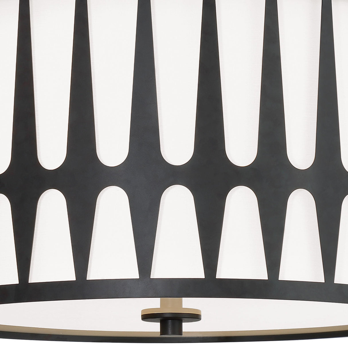Crystorama Royston 3 Light Black Flush Mount