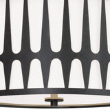 Crystorama Royston 3 Light Black Flush Mount