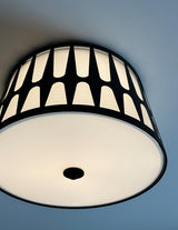 Crystorama Royston 3 Light Black Flush Mount