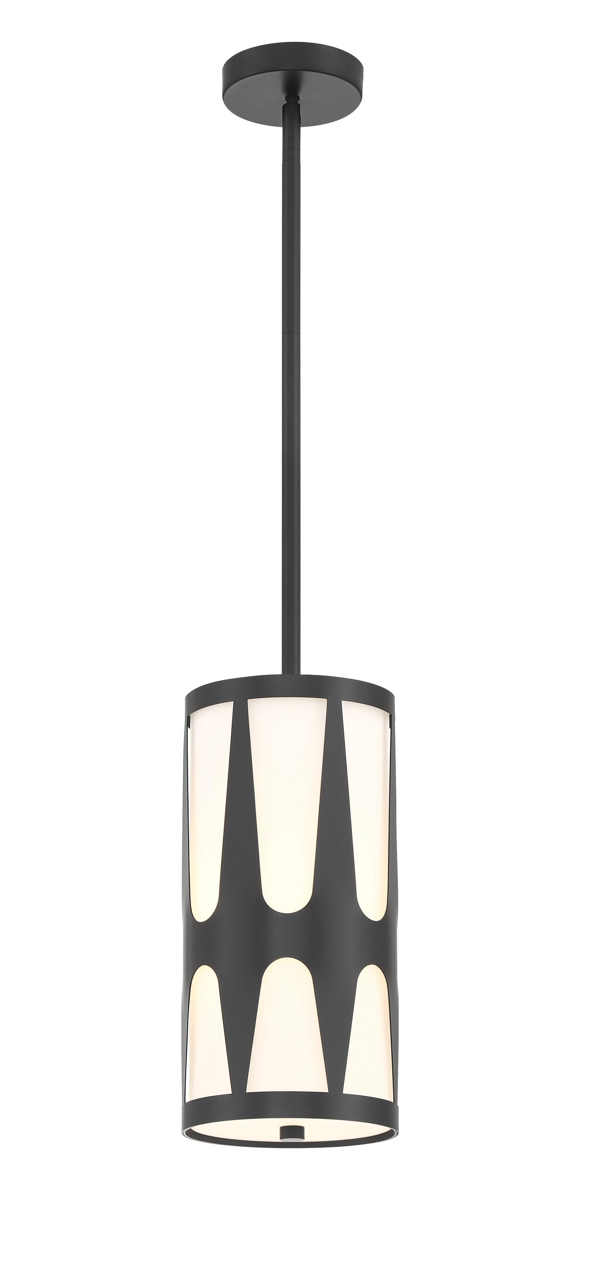 Crystorama Royston 1 Light Black Mini Pendant