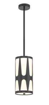 Crystorama Royston 1 Light Black Mini Pendant