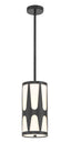 Crystorama Royston 1 Light Black Mini Pendant