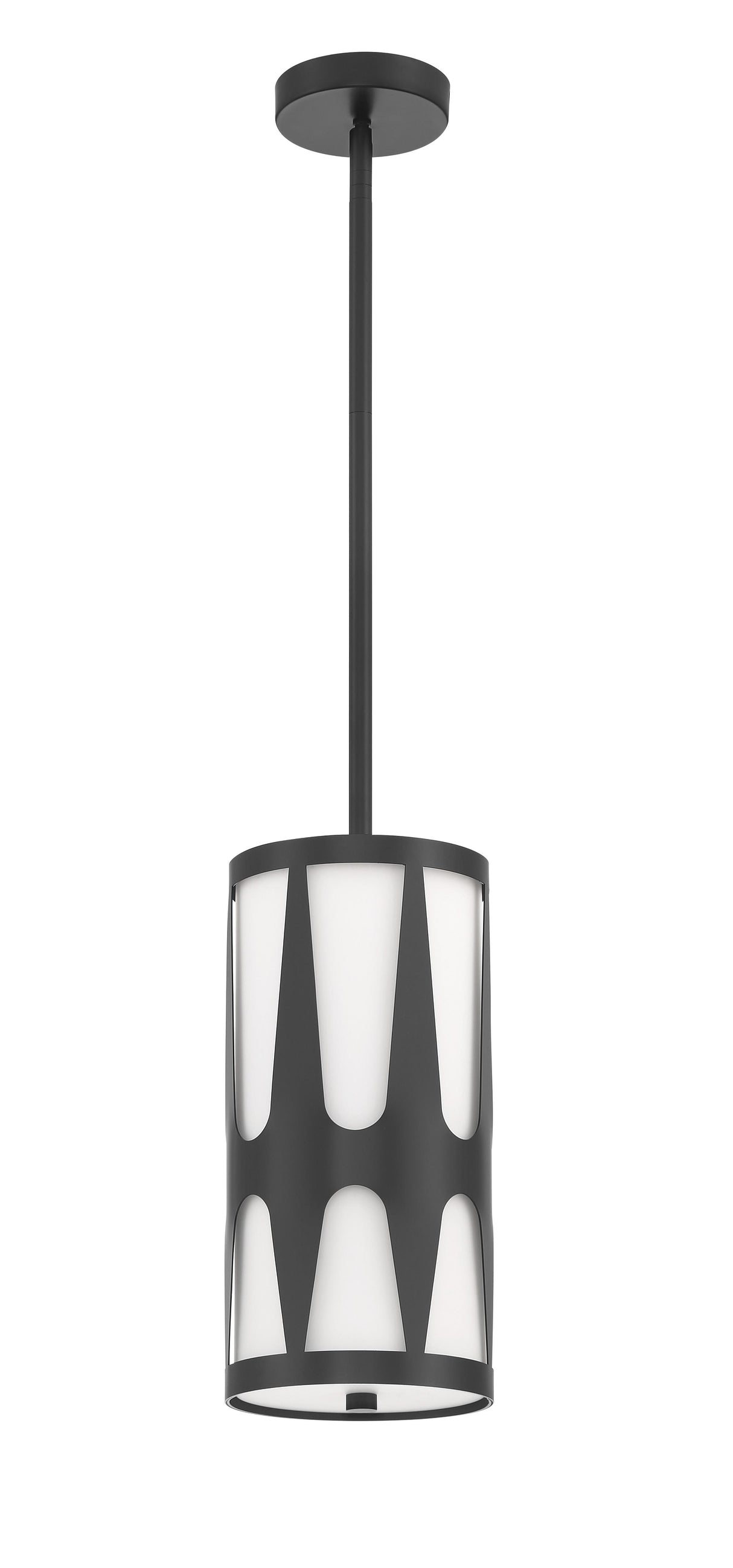 Crystorama Royston 1 Light Black Mini Pendant