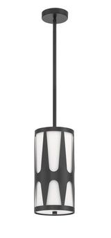 Crystorama Royston 1 Light Black Mini Pendant