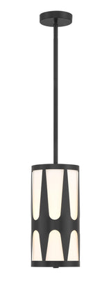 Crystorama Royston 1 Light Black Mini Pendant
