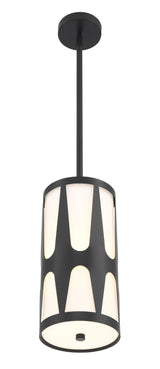 Crystorama Royston 1 Light Black Mini Pendant