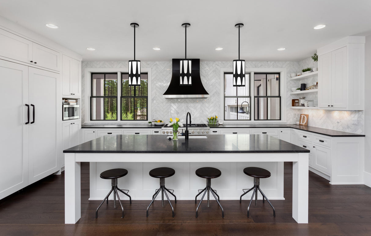 Crystorama Royston 1 Light Black Mini Pendant