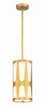 Crystorama Royston 1 Light Antique Gold Mini Pendant