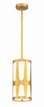 Crystorama Royston 1 Light Antique Gold Mini Pendant