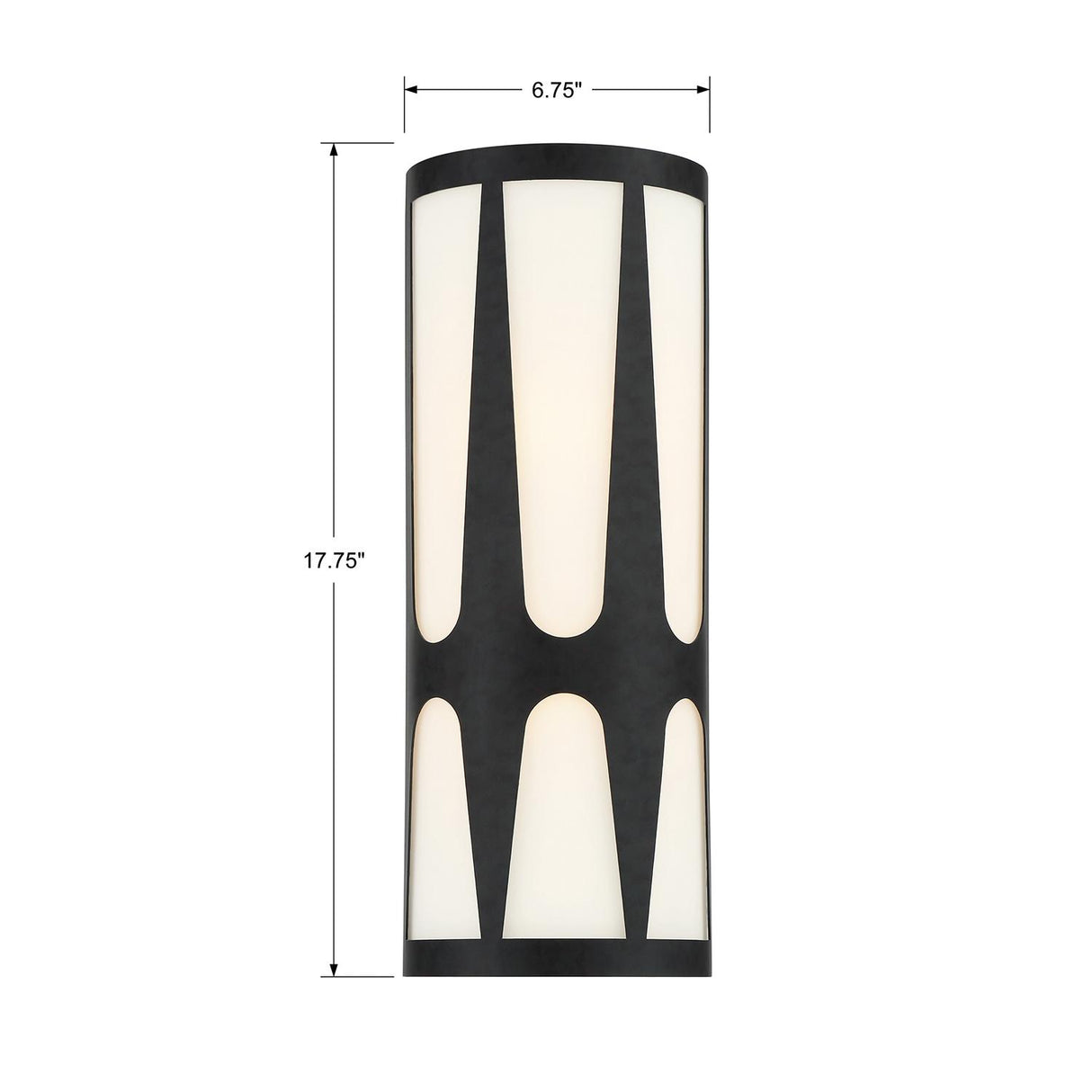 Crystorama Royston Integrated LED Black Sconce