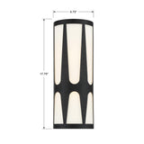 Crystorama Royston Integrated LED Black Sconce