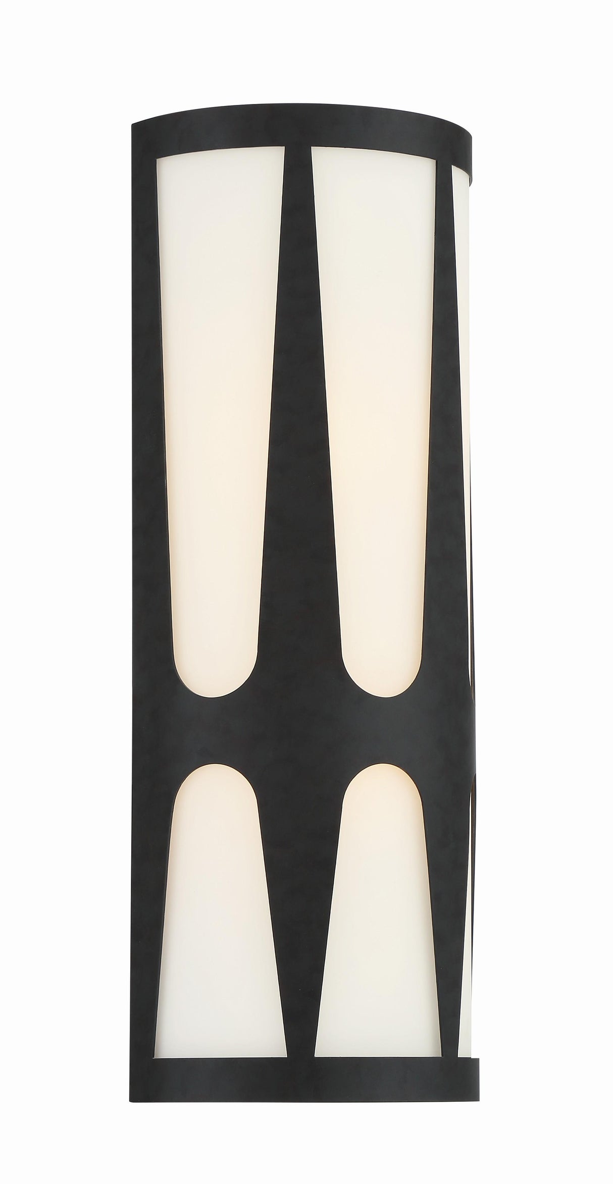 Crystorama Royston 2 Light Black Sconce