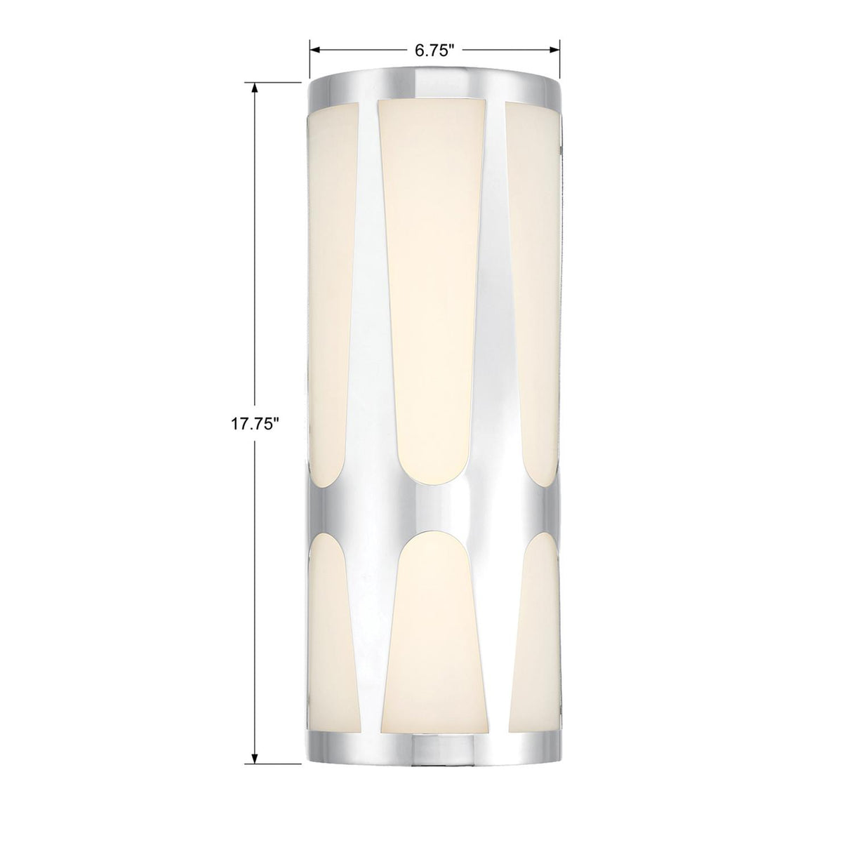 Crystorama Royston Integrated LED Polished Chrome Sconce