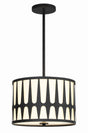 Crystorama Royston 3 Light Black Pendant