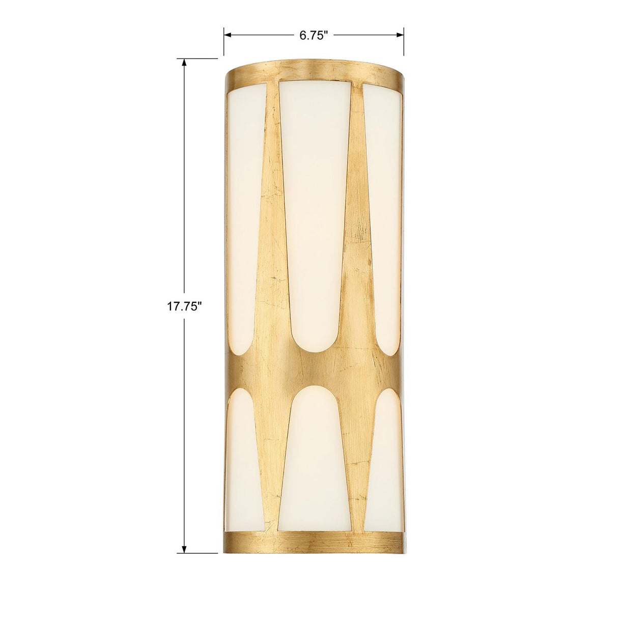 Crystorama Royston Integrated LED Antique Gold Sconce