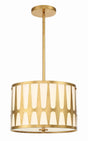 Crystorama Royston 3 Light Antique Gold Pendant