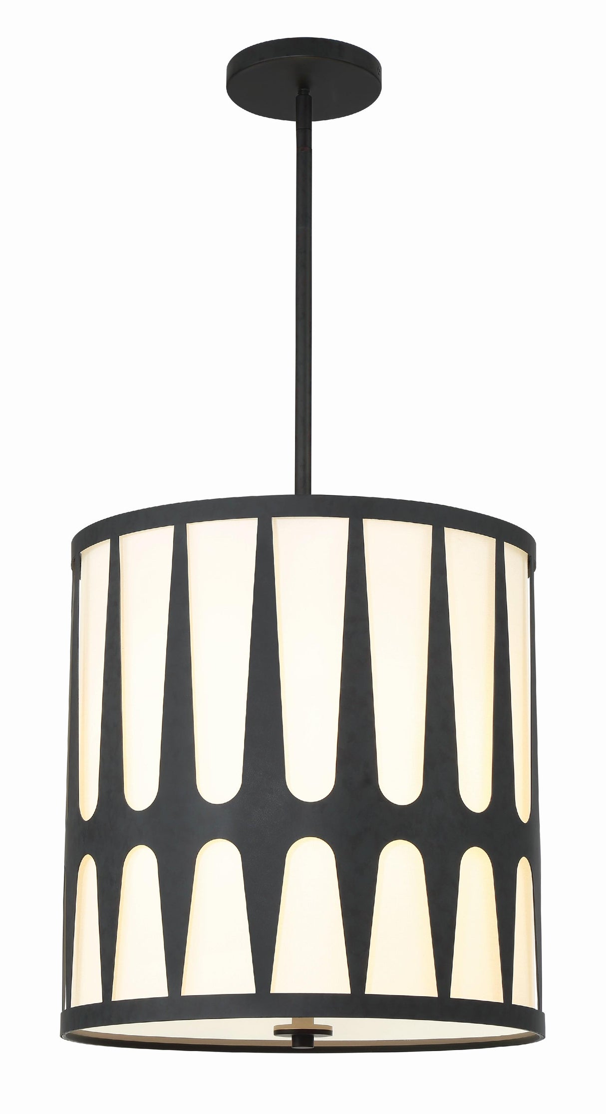 Crystorama Royston 4 Light Black Pendant